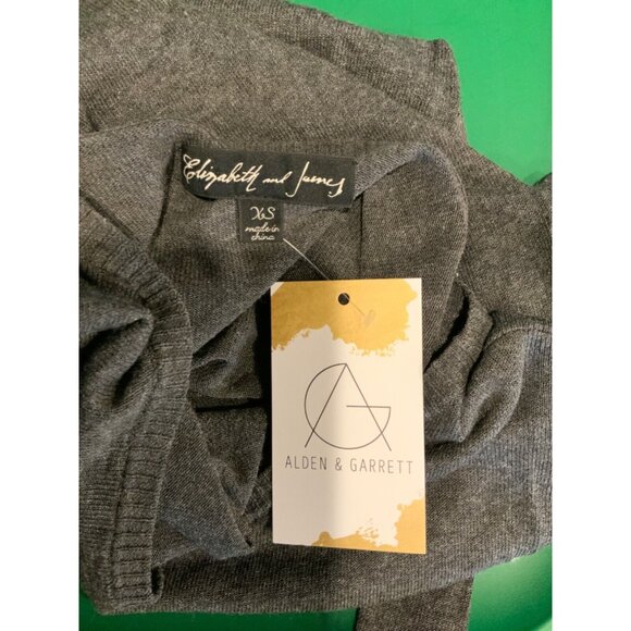 ElizabetAnd James Gray Thin Knit High-Low Long Sleeve Top, Size XS - Picture 5 of 5